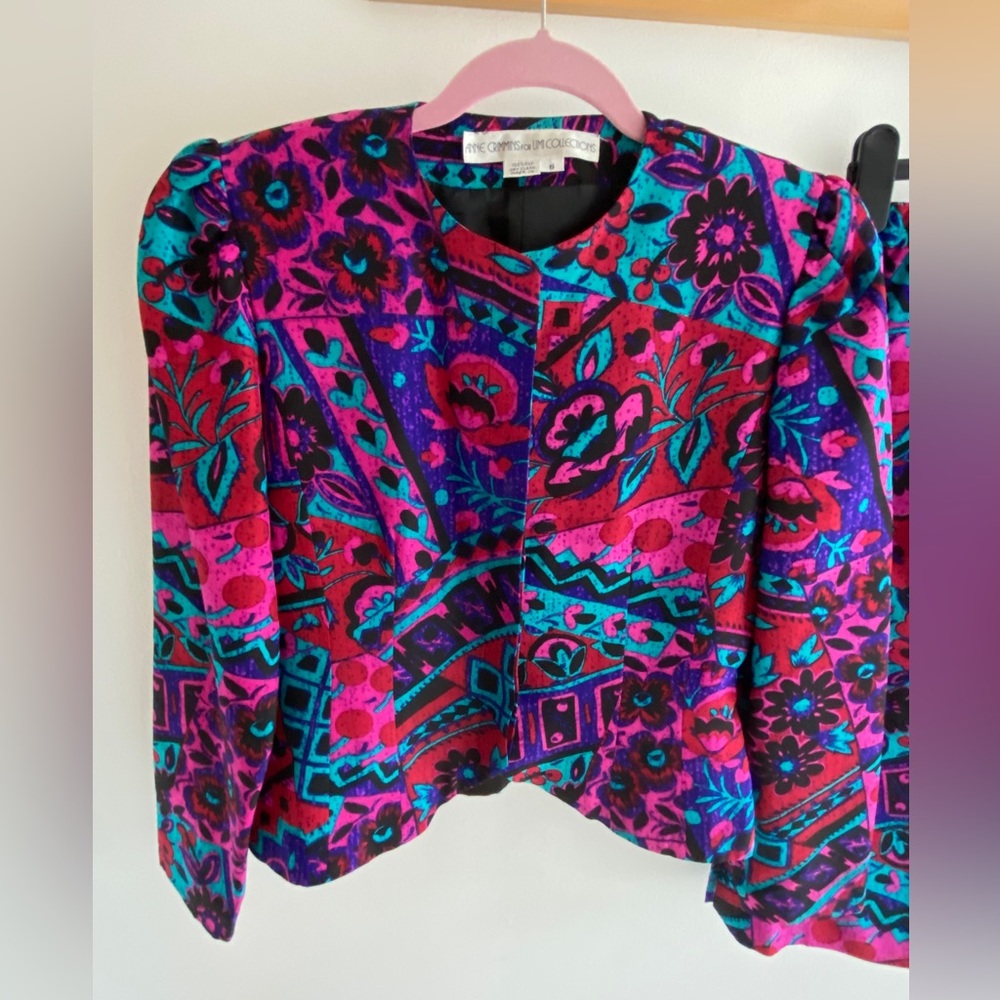 Anne Crimmins for Umi Collection SZ 6, silk blazer and skirt. Vintage. Lovely. - Picture 3 of 15